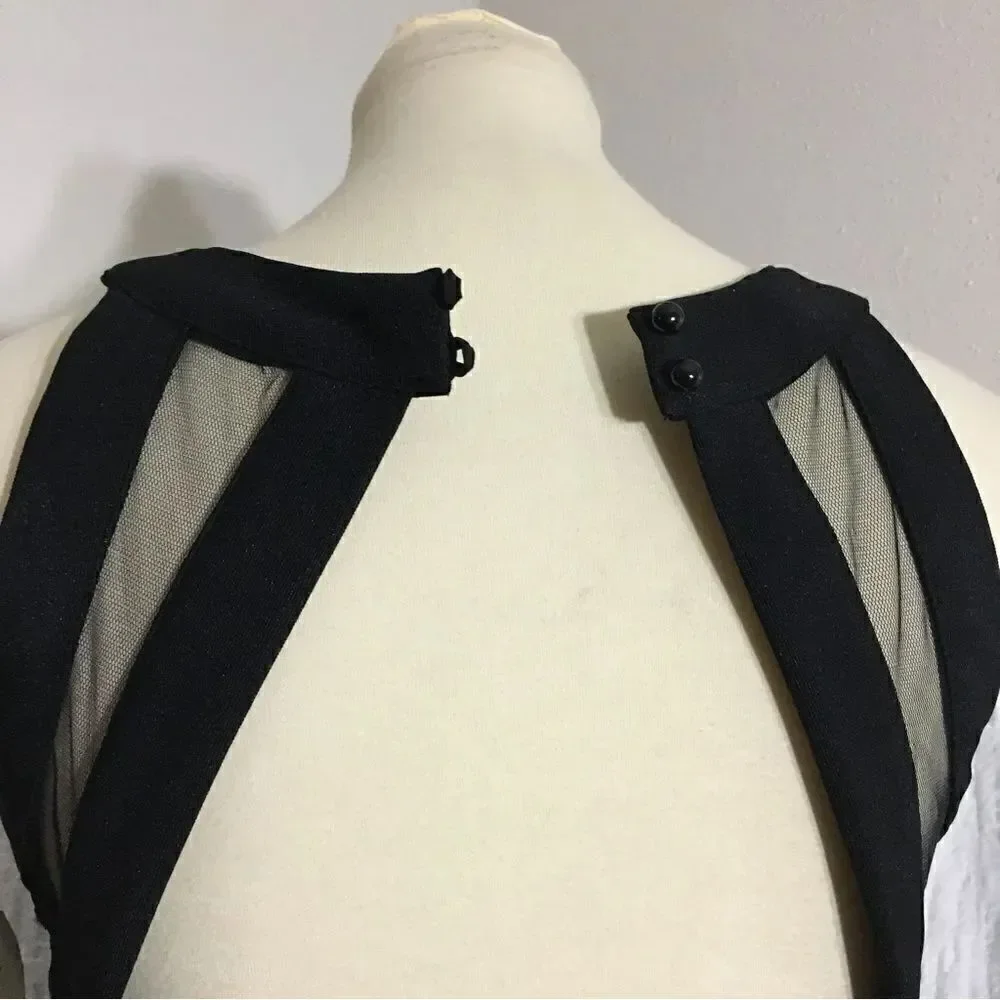 Crystal Doll Black & Blue High Low Cocktail Dress Size 3